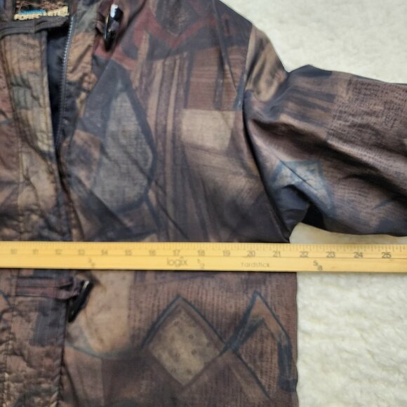 Forecaster of Boston Vintage Coat Jacket XS Hooded Long Brown Pockets Nylon - Picture 4 of 8